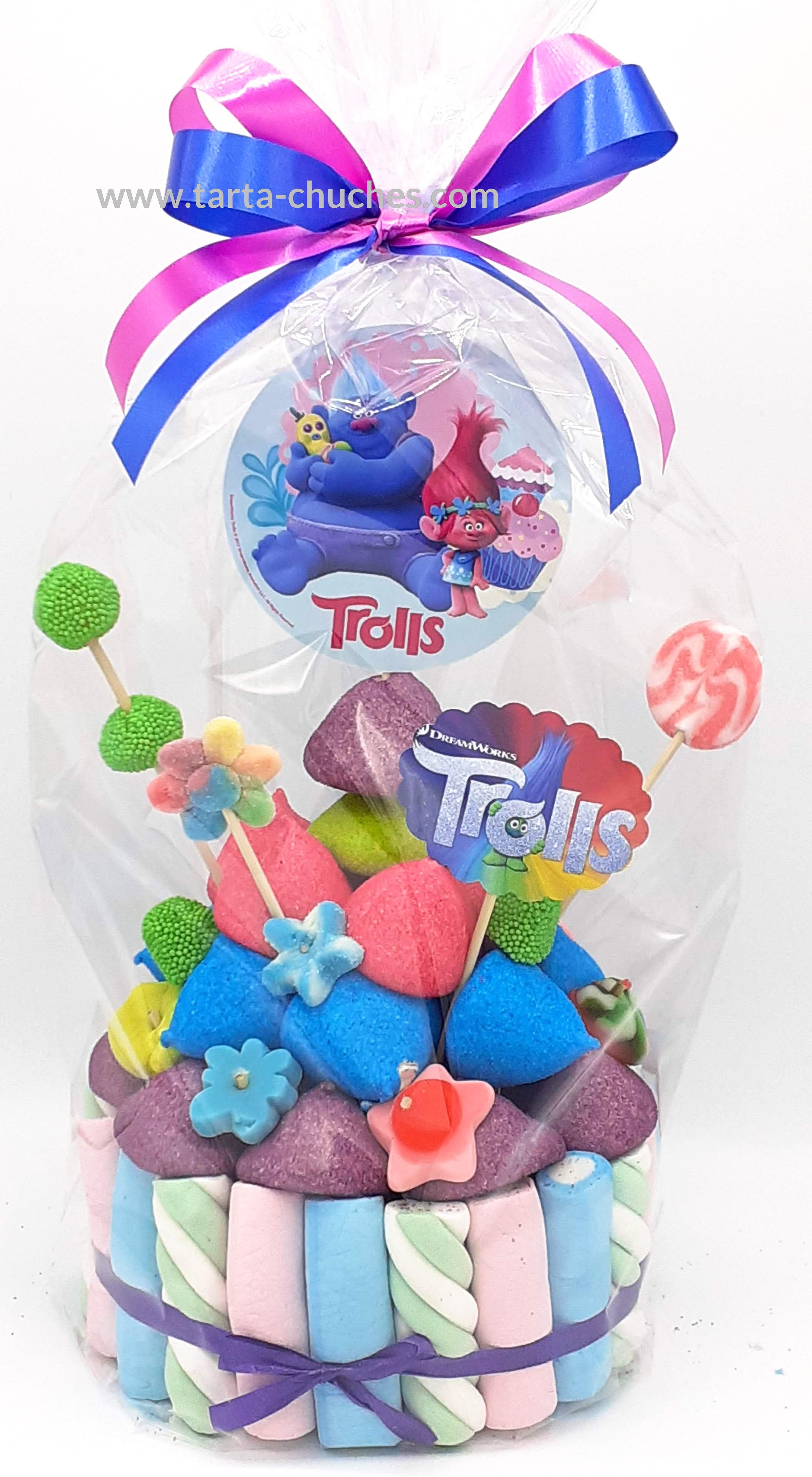 TARTA CHUCHES PEQUEÑA TROLLS