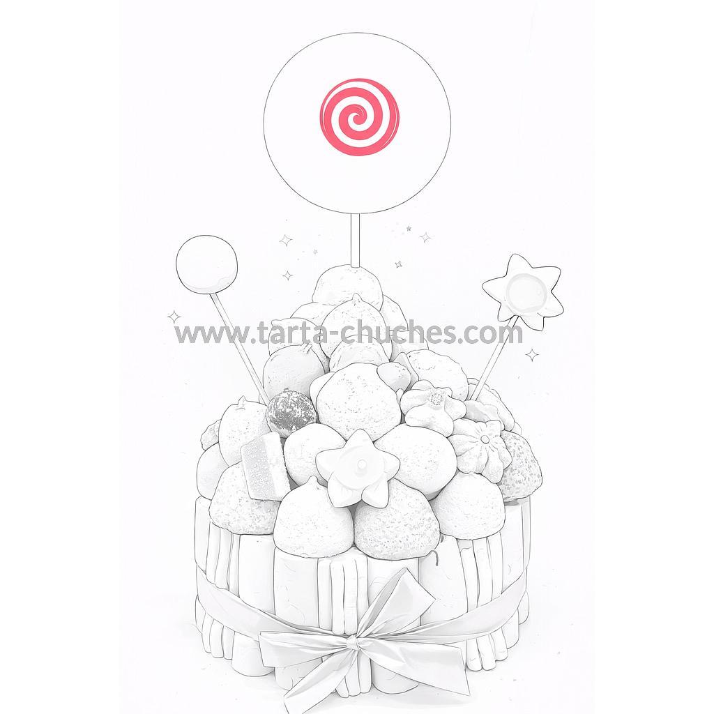 Tarta Chuches Pequeña Navidad Muñeco Nieve