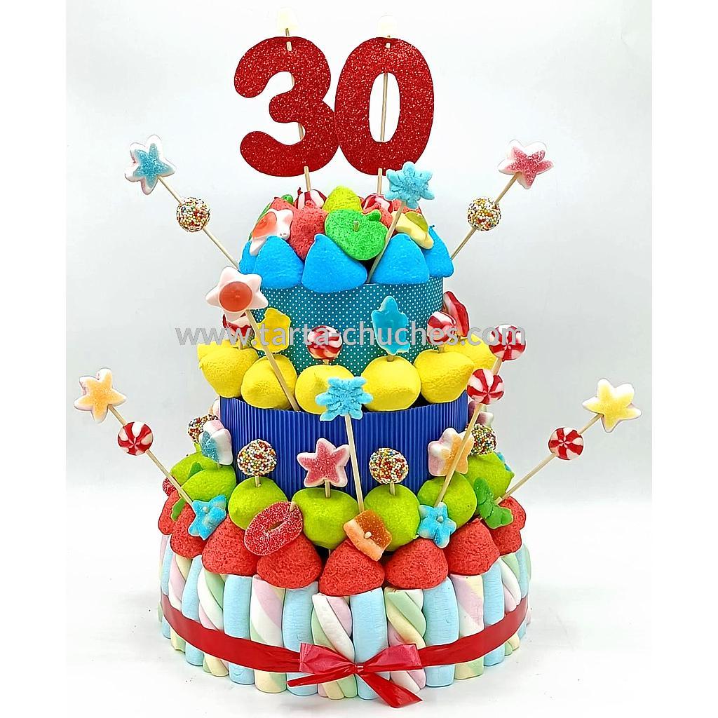 Tarta Chuches Grande Multicolor 30 a 39 años (Abrir para seleccionar año)
