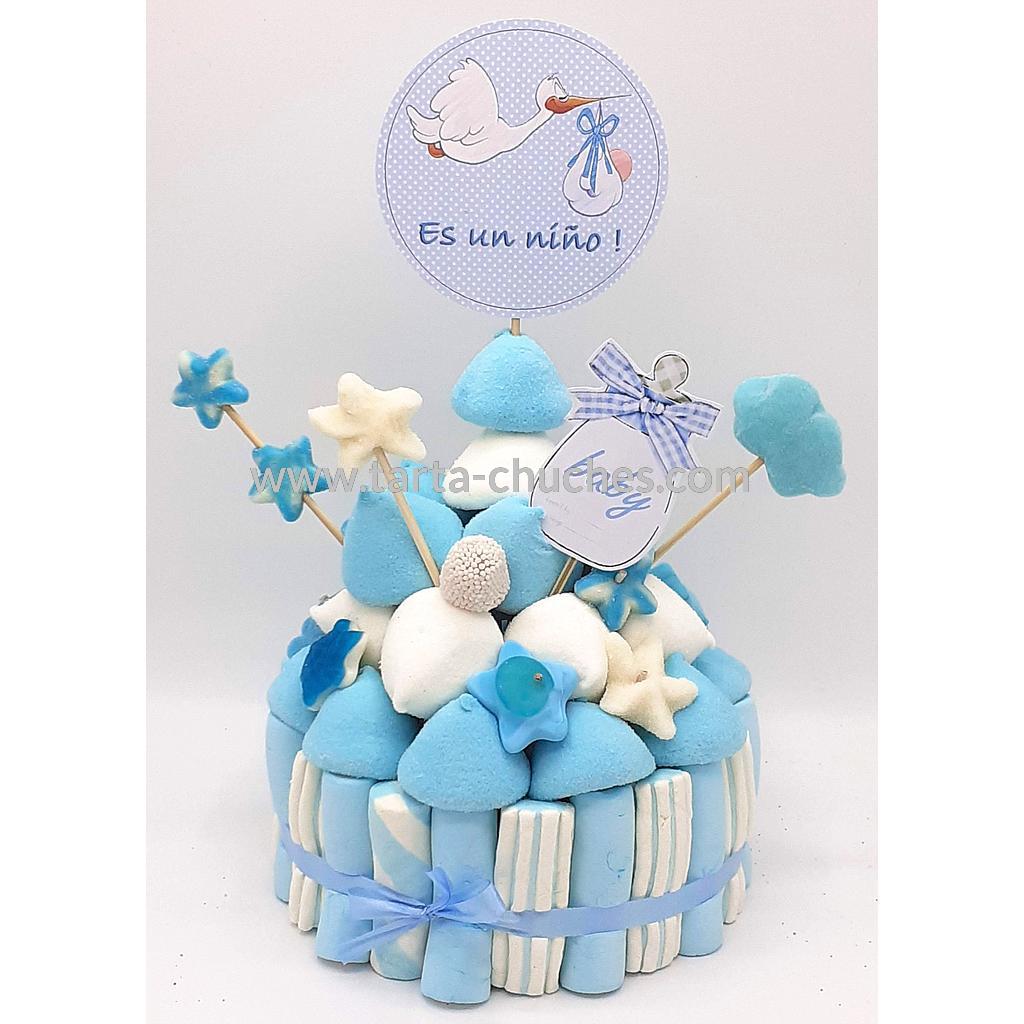Tarta Chuches Pequeña Nacimiento "Es un niño"