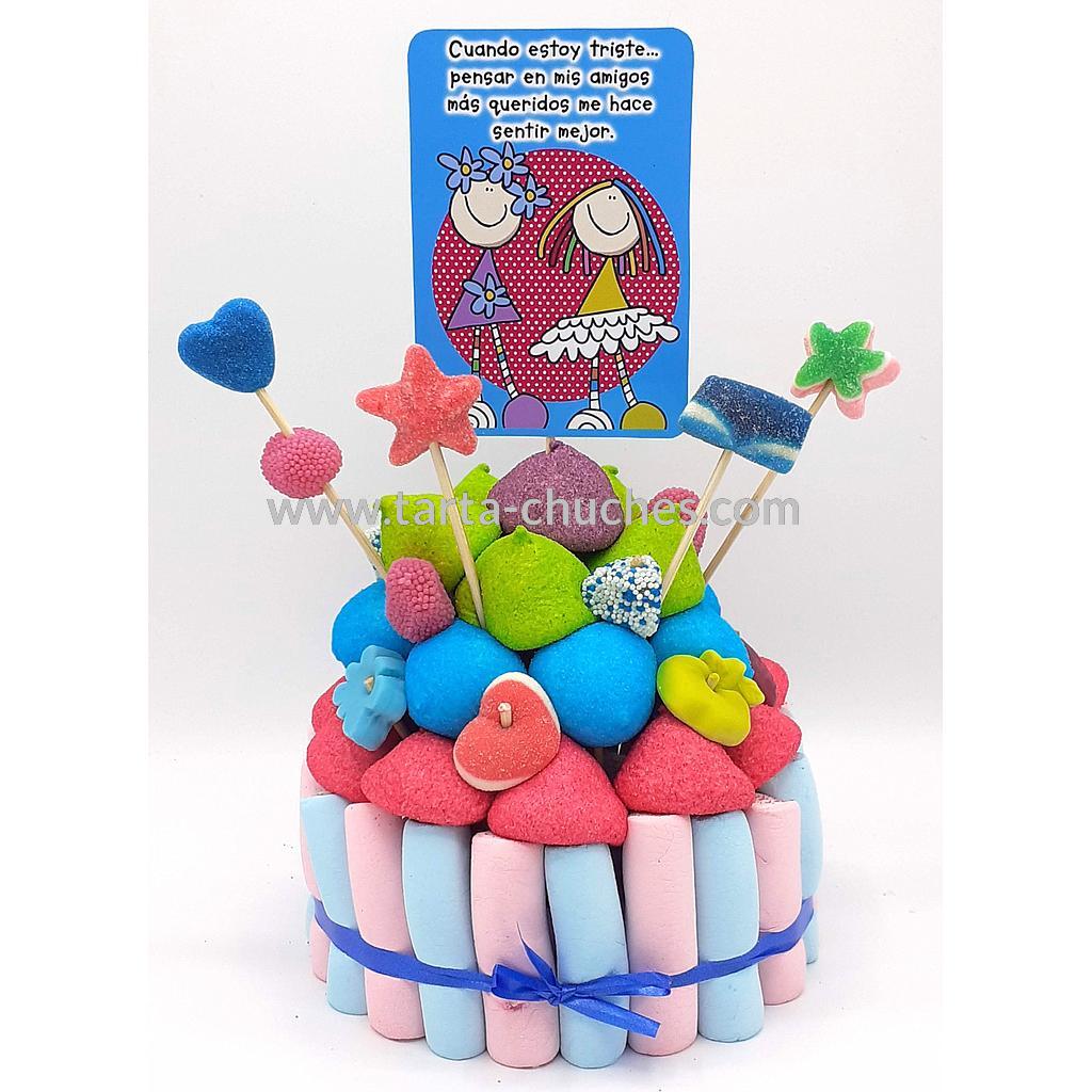 Tarta Chuches Pequeña "Cuando estoy triste..." Azul