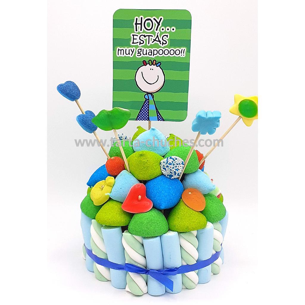 Tarta Chuches Pequeña "Hoy estas muy guapo" Verde
