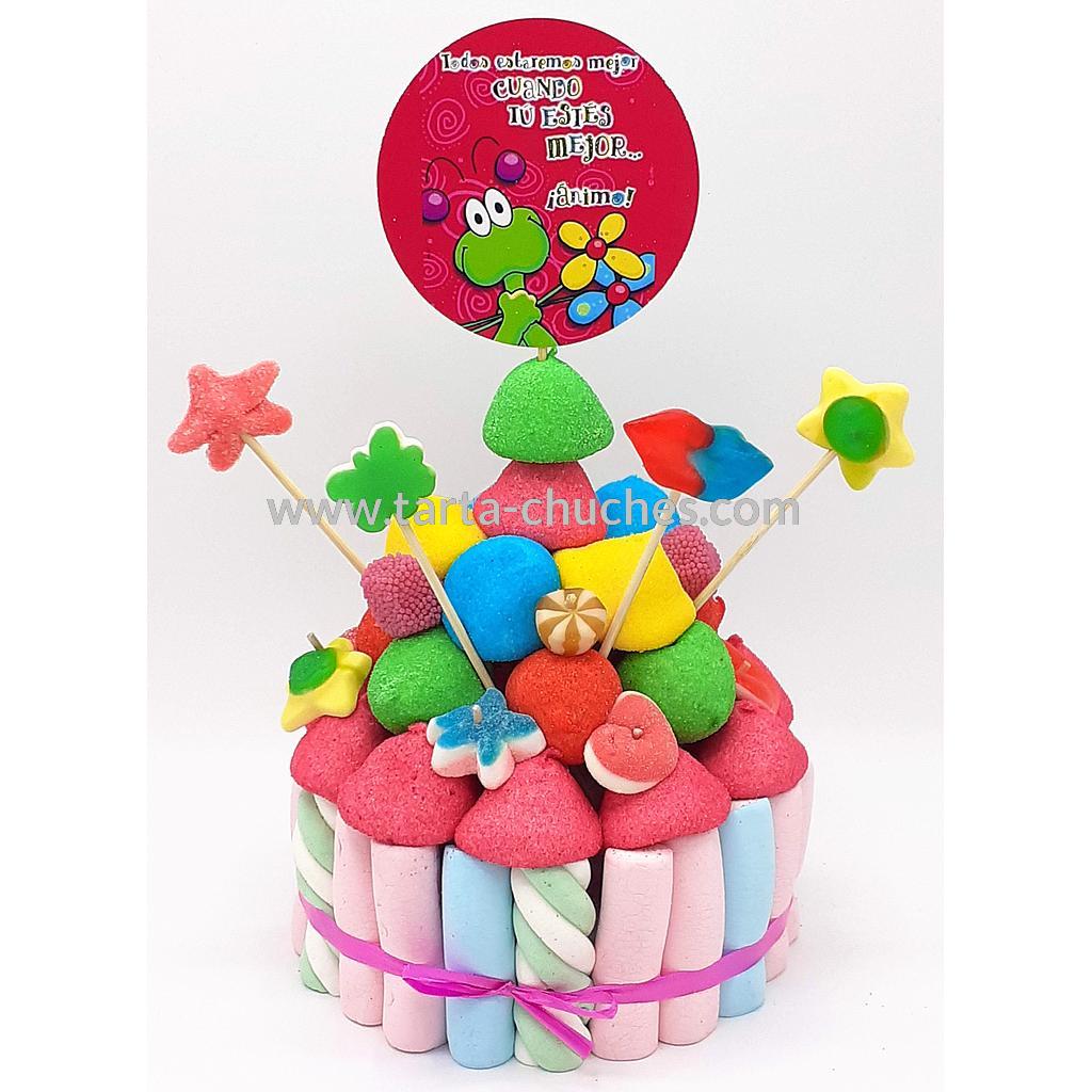 Tarta Chuches Pequeña "Todos estaremos mejor, cuando tu estes mejor" Rojo