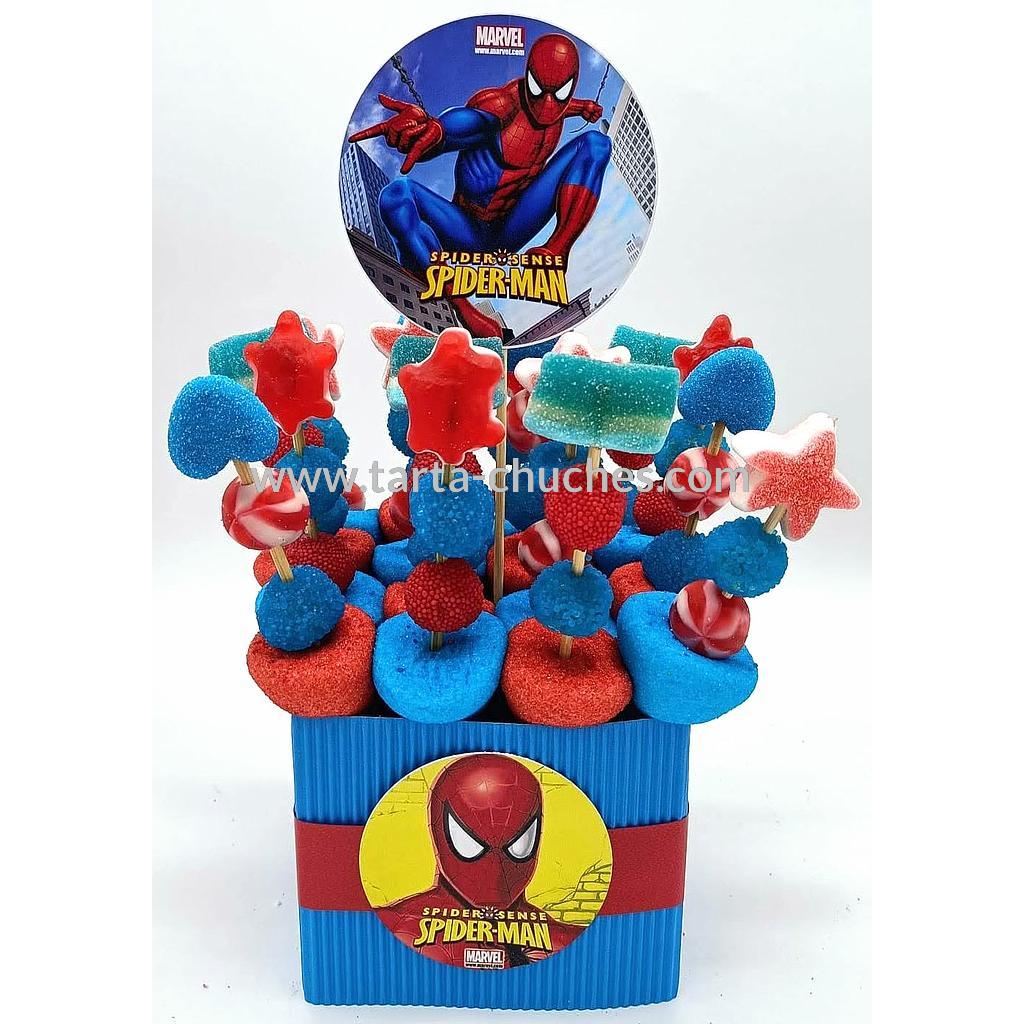 Centro 16 Mini Brochetas Chuches Spiderman