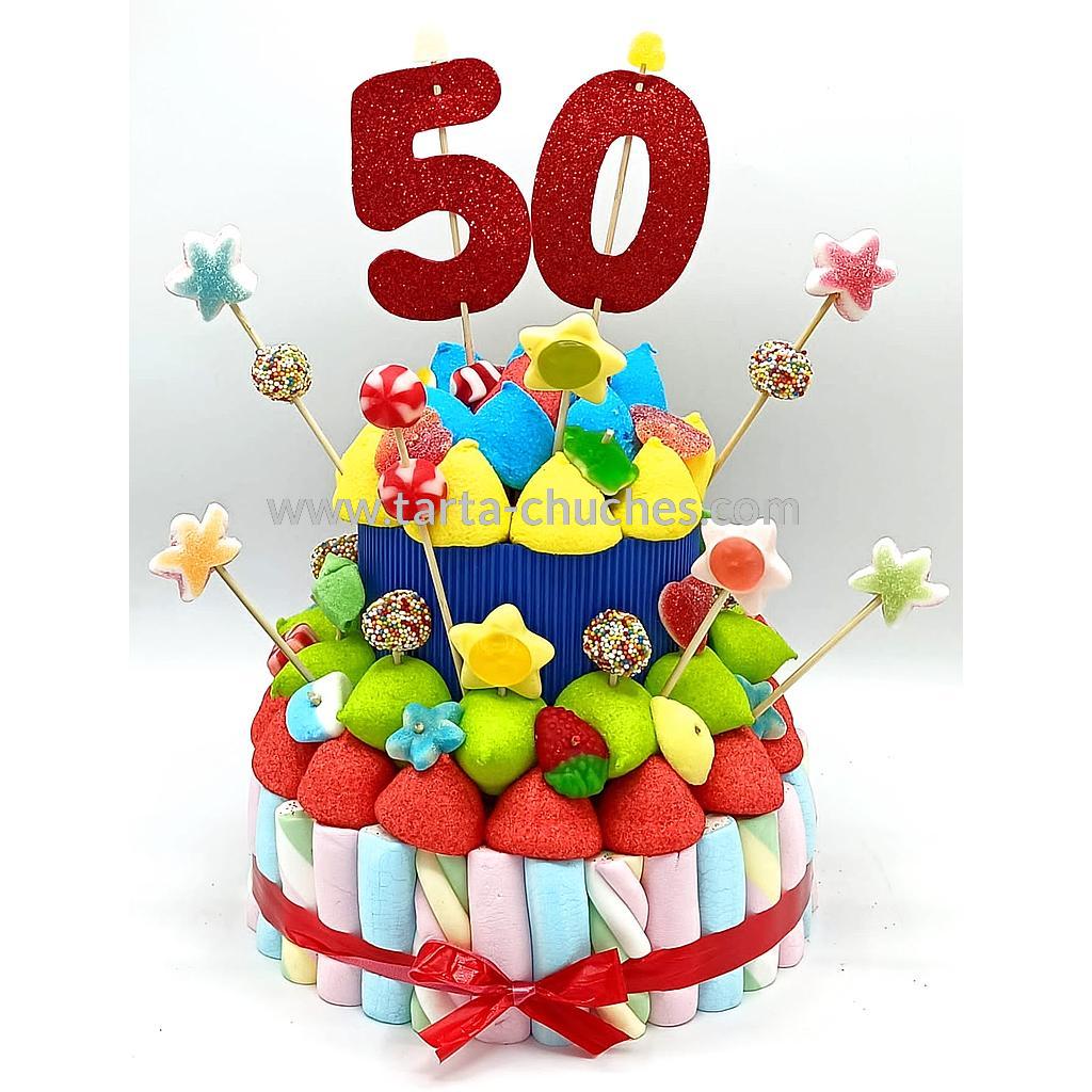 Tarta Chuches Mediana Multicolor 50 a 59 años (Abrir para seleccionar año)