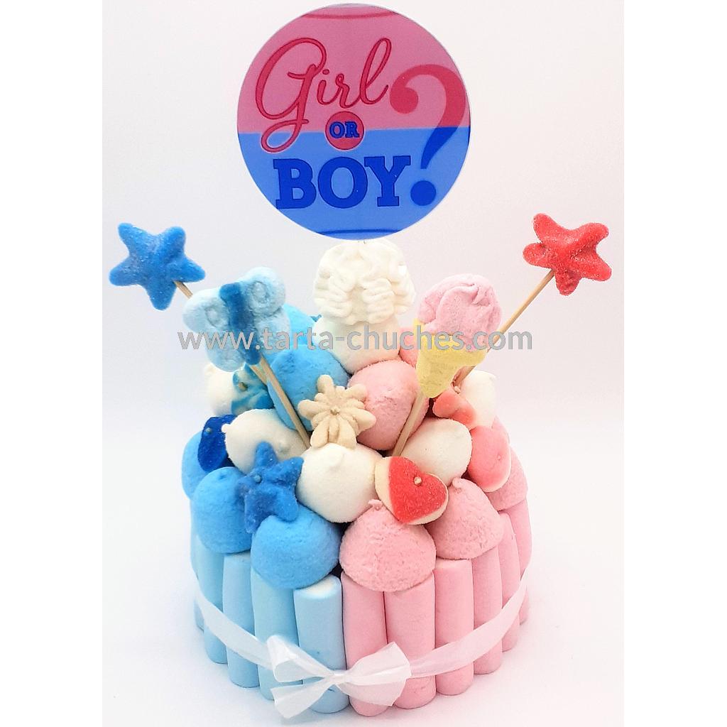 Tarta Chuches Pequeña Gender Reveal  &quot;Girl or Boy&quot;