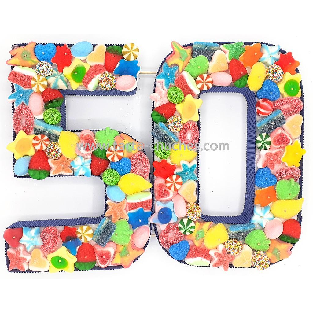 Numero con Chuches 50 a 59 años Multicolor (Abrir para seleccionar año)