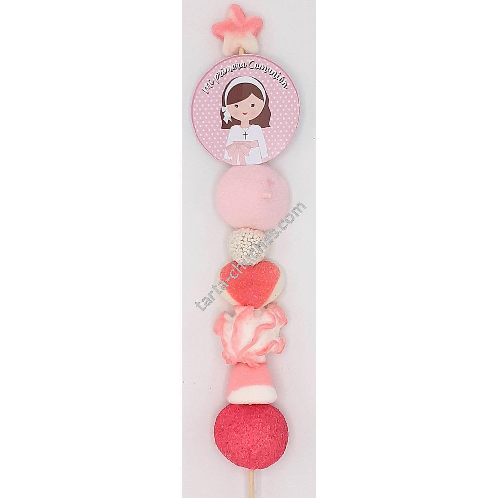 Brocheta Chuches Comunion Niña Lunares