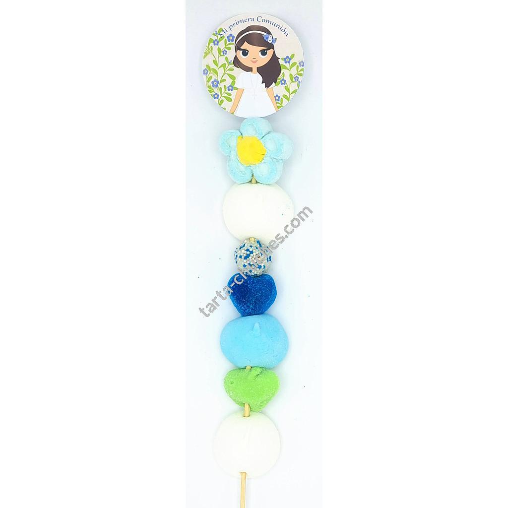 Brocheta Chuches Comunion Niña Azul-Verde