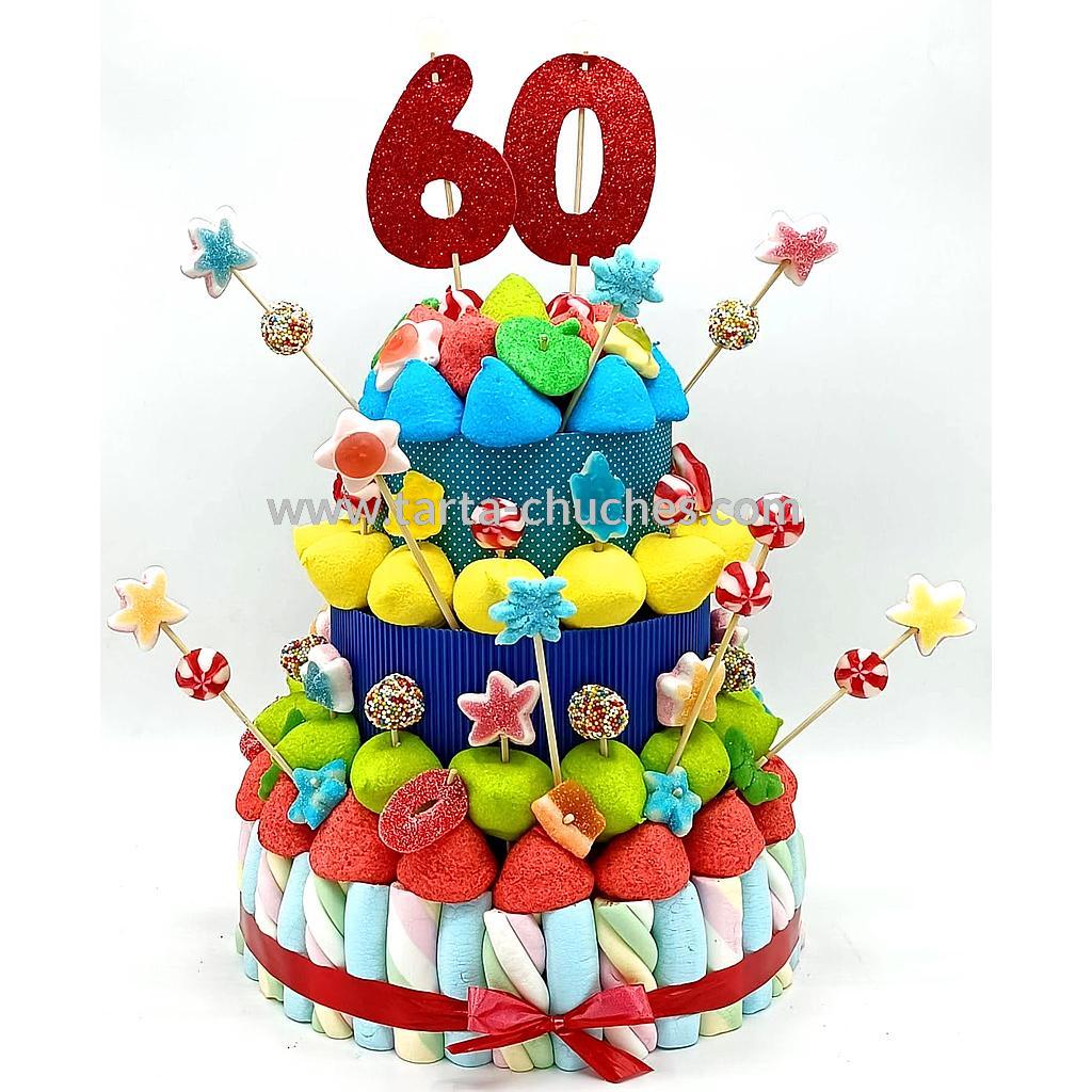Tarta Chuches Grande 60 a 69 años Multicolor (Abrir para seleccionar año)