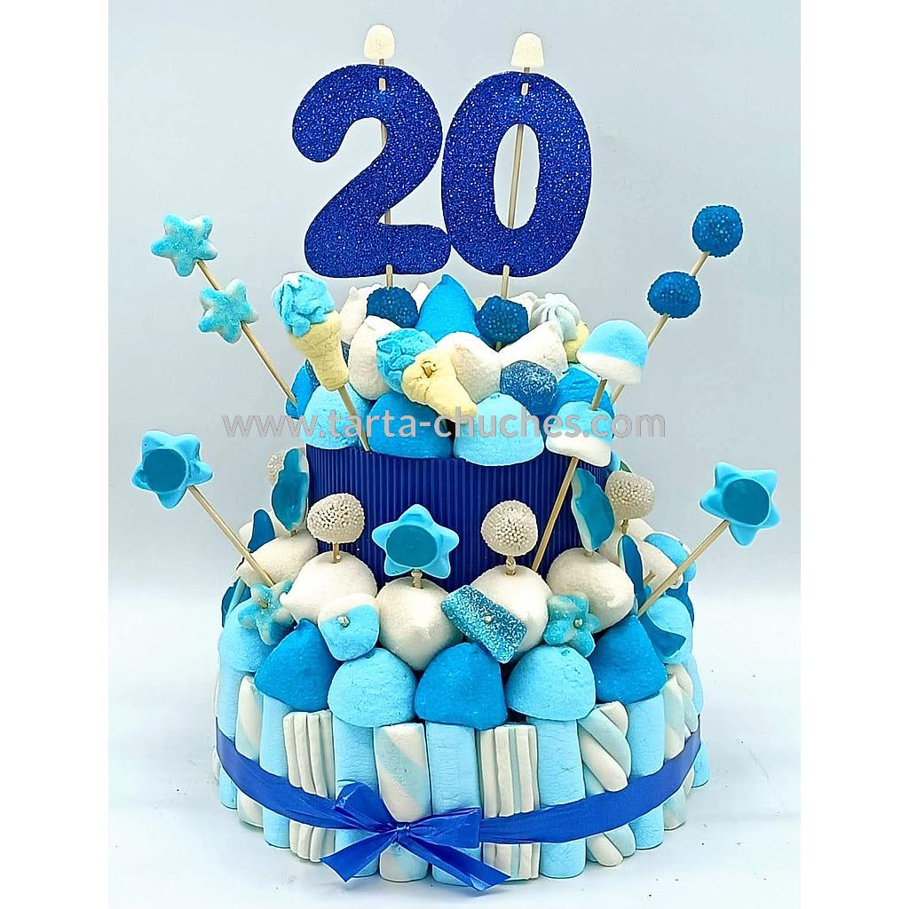 Tarta Chuches Mediana 20 a 29 años Azul-Blanco (Abrir para seleccionar año)