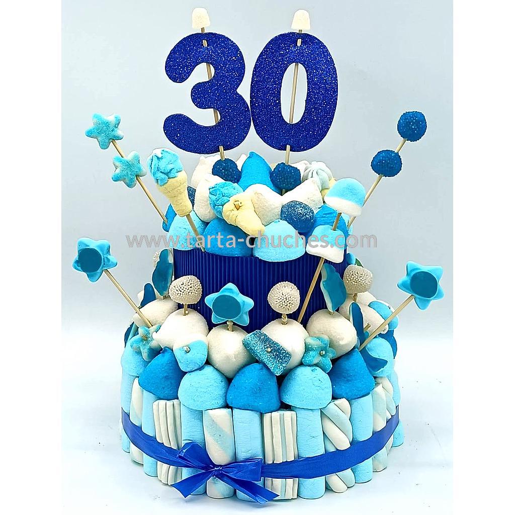 Tarta Chuches Mediana 30 a 39 años Azul-Blanco (Abrir para seleccionar año)