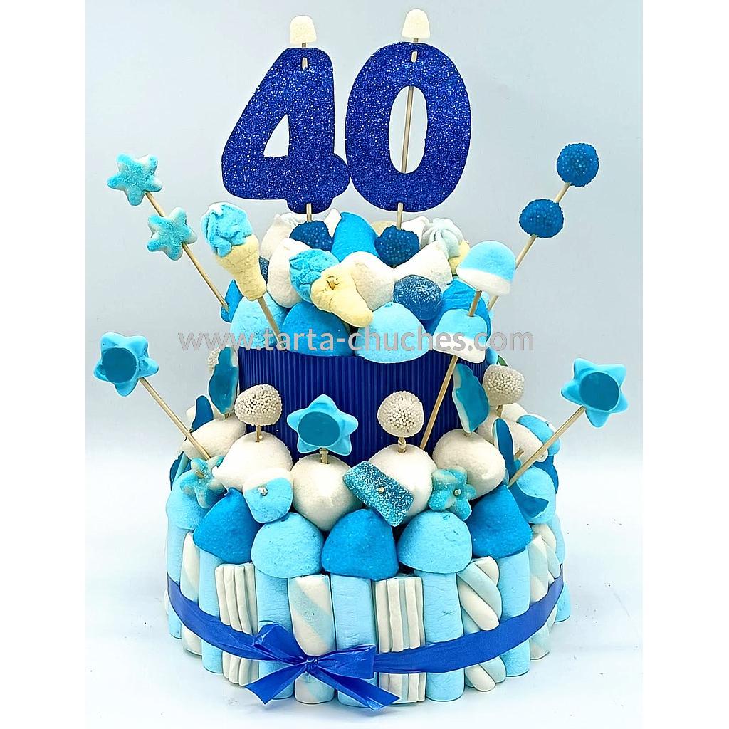 Tarta Chuches Mediana 40 a 49 años Azul-Blanco (Abrir para seleccionar año)