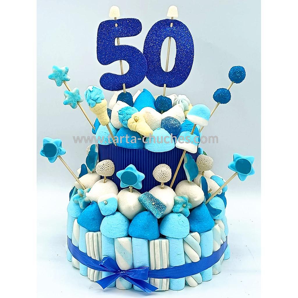 Tarta Chuches Mediana 50 a 59 años Azul-Blanco (Abrir para seleccionar año)
