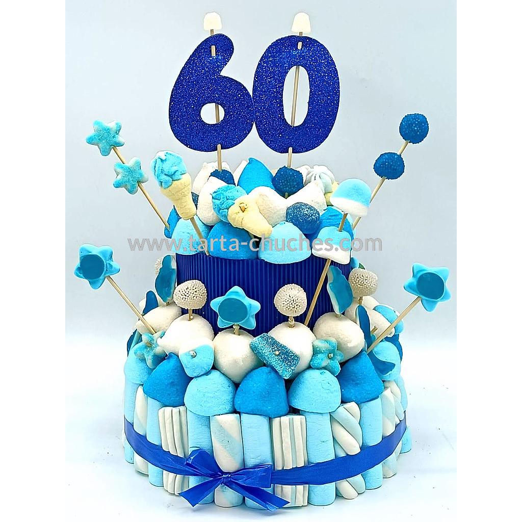 Tarta Chuches Mediana 60 a 69 años Azul-Blanco (Abrir para seleccionar año)