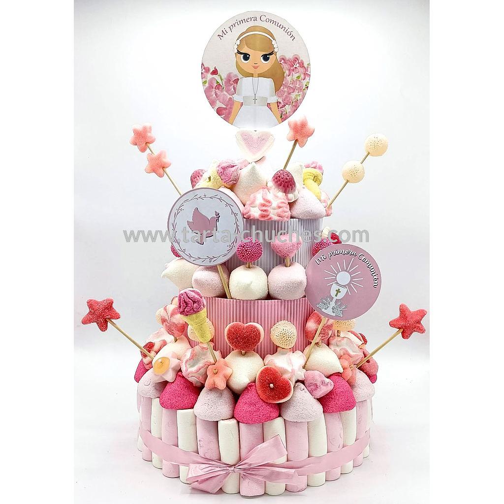 Tarta Chuches Grande Comunion Niña Clasica Rubia