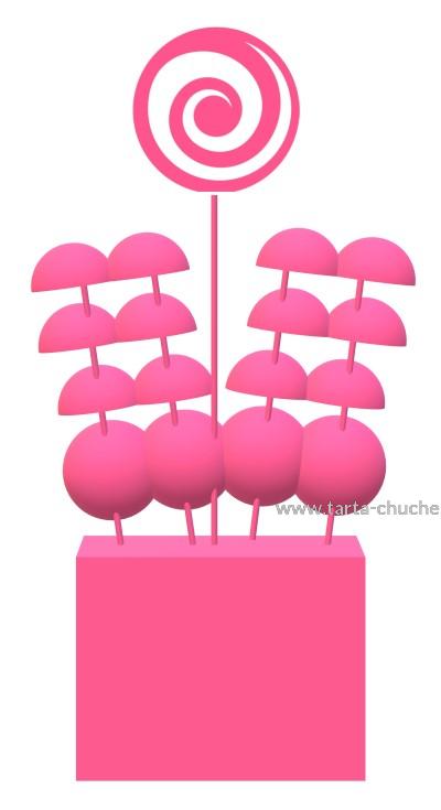 Centro 16 Mini Brochetas Chuches Baby Shower Conejitos Rosa-Verde