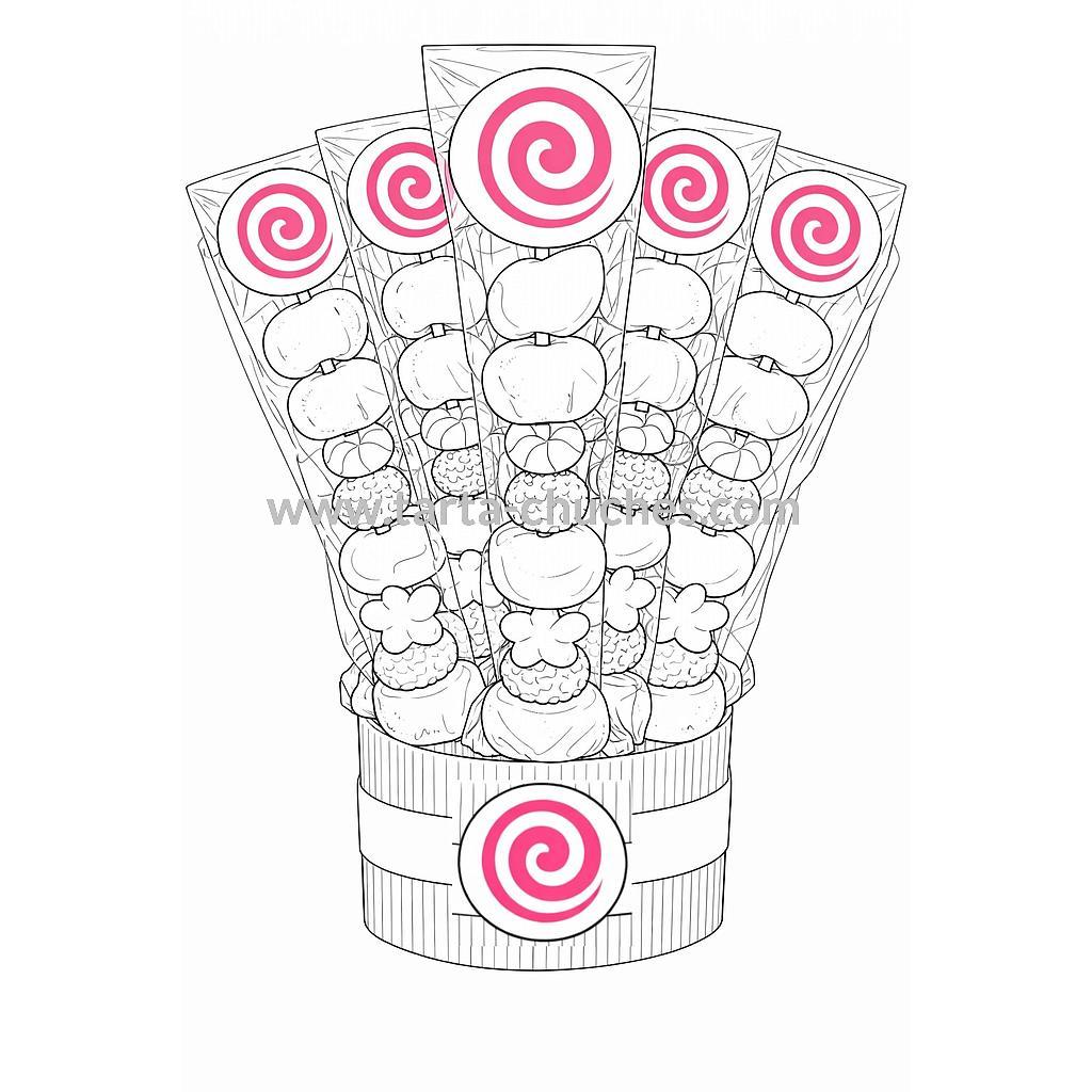 Cubo 12 Brochetas Chuches Patrulla Canina