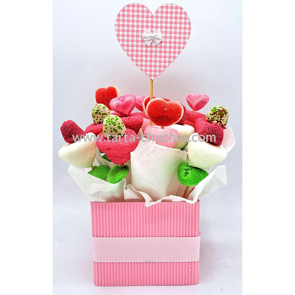 Centro Flores Chuches Generico Rosa-Blanco
