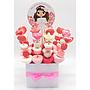 Centro 16 Mini Brochetas Chuches Comunion Niña Flores
