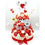 Tarta Chuches Grande Boda Rojo-Blanco-Dorado