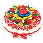 Tarta Chuches Plana Mediana Multicolor